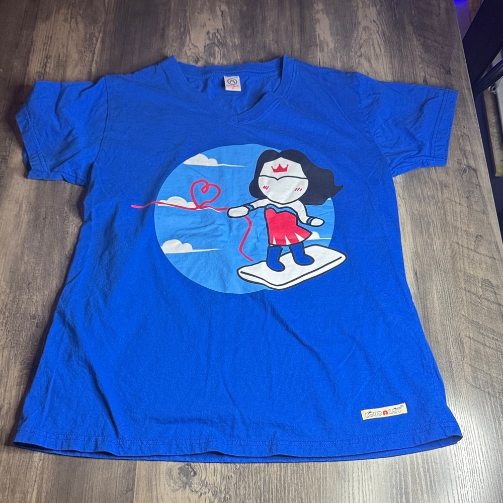 Loud A Lot Blue Wonder Woman Graphic Short Sleeve Tee